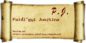 Palágyi Jusztina névjegykártya